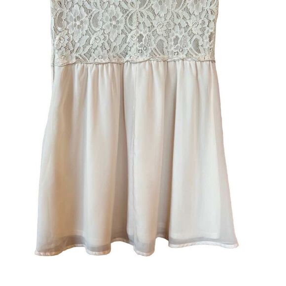 Divided Cream Lace and Chiffon Mini Dress Size 6 - Picture 6 of 14